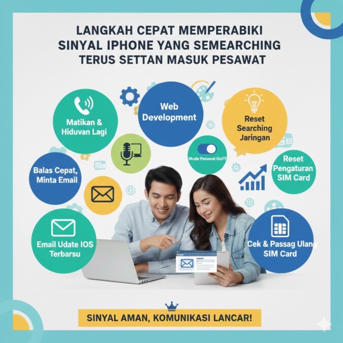 Langkah Cepat Memperbaiki Sinyal iPhone Yang Sering Searching Terus Setelah Masuk Pesawat
