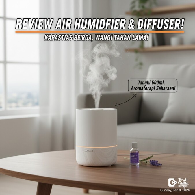 Review Air Humidifier Diffuser Review Kapasitas Tangki Air Dan Ketahanan Wangi Aromaterapi